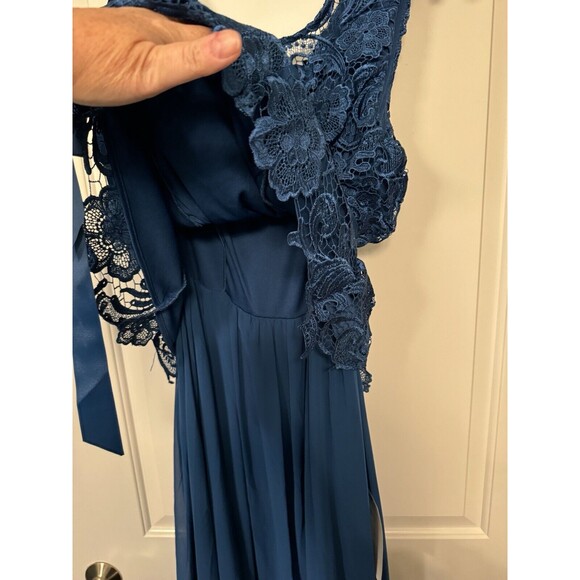 NWT Alex Evenings Sleeveless Lace-Bodice Women’s Plus Size 16W With Scarf/Shawl - Picture 6 of 10